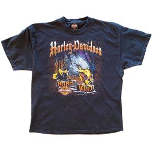 Harley Davidson Vintage Born Wild Reno Nevada Tee